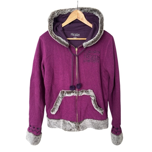 Frozen the Broadway Musical Hoodie with Faux Fur Trim, Size Large (Teen/Junior?) - Picture 1 of 11